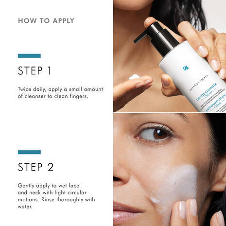 skinceuticals gentle cleanser-skinceuticals cleanser-how to apply