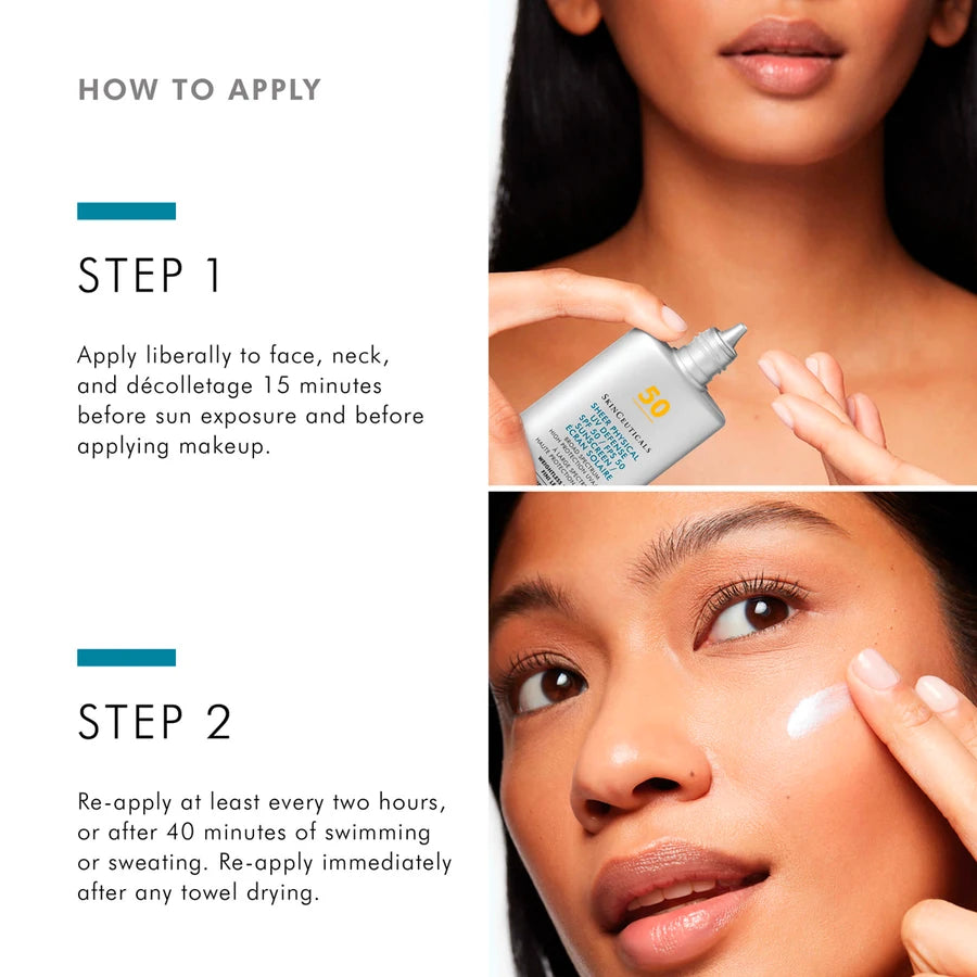 skinceuticals sunscreen-Sheer Physical UV Defense SPF-how to apply
